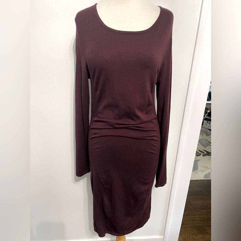 EXPRESS Burgundy Long Sleeve Dress - Size M